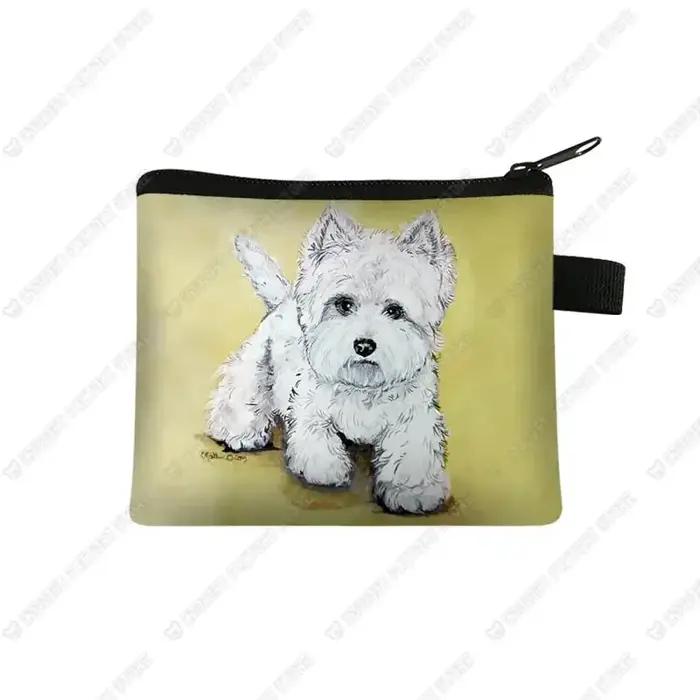 Westie – porte-monnaie en peinture de chien pour femmes