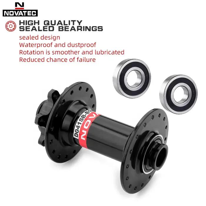 Novatseats-Moyeu avant VTT, 32 trous à travers, 100x15mm Boost, 110x15mm, roulement VTT, pièces de v