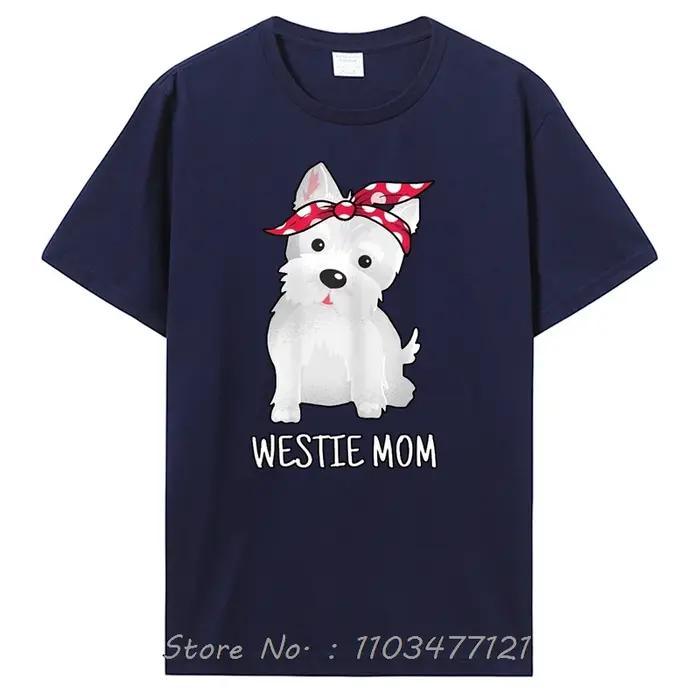 Westie maman West Highland blanc Terrier amoureux des chiens cadeau t-shirts graphique coton Streetwear à manches courtes T-shirt hommes vêtements