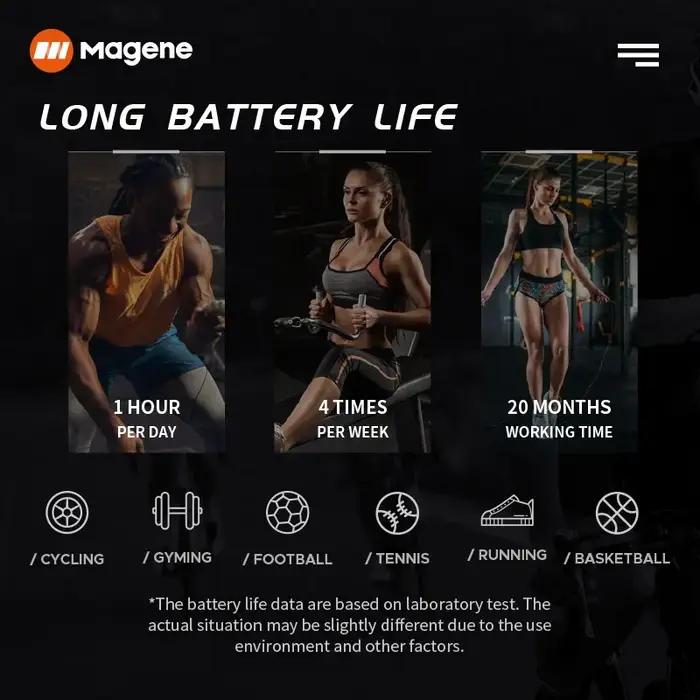 Magene Mover H64 capteur de fréquence cardiaque double Mode ANT Bluetooth avec sangle pectorale ordi