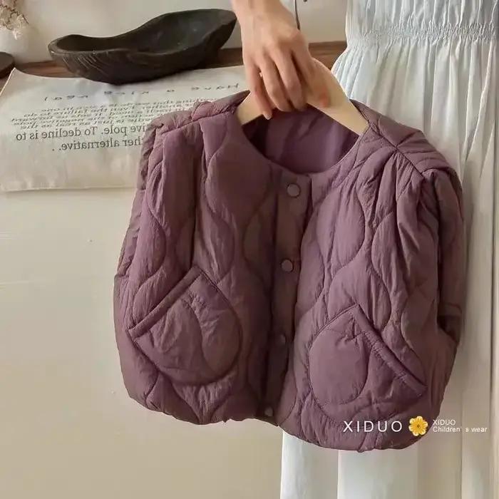 Gilet matelassé coréen pour enfants, glaçure rembourrée, garde au chaud, vêtements d'extérieur pour