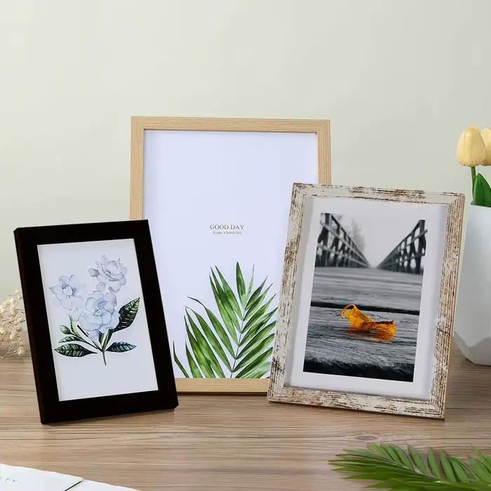 Cadre Photo en bois pour tenture murale 10X15 15X20 20X25cm A4