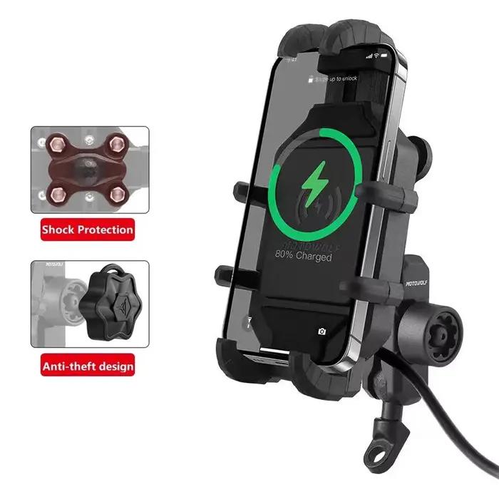 Support de téléphone de chargement sans fil pour Moto, berceau 3.0, chargeur rapide, GPS, support de guidon de téléphone occasions spéciales conducteur gamer