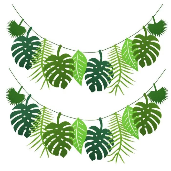 Décoration de feuille de tortue, fête hawaïenne d'été, fête d'anniversaire, Safari, Jungle, tropique, décor à thème de dinosaure