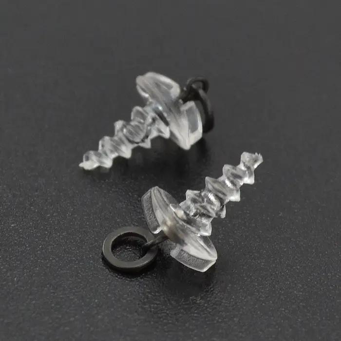 10 Pièces Vis d'appât en plastique avec Emerillons Roulant Pêche Carpe avec Anneau D-Rig Chod Rig A
