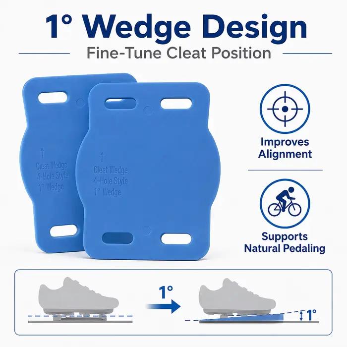 Cales de taquet de raccord de vélo pour Shimano Road SPD-SL et VTT SPD ATAC SpeedPlay manivelle Bros crampons pour vélos de montagne et de route en plastique durable Blanc Bleu Jaune