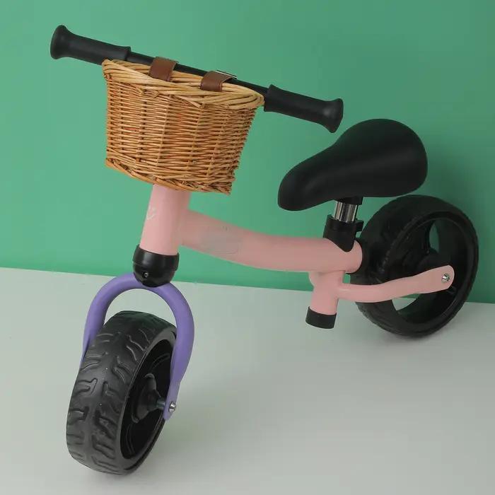 Panier de vélo pour enfants, paniers de vélo en osier en forme de D, panier de rangement avant pour