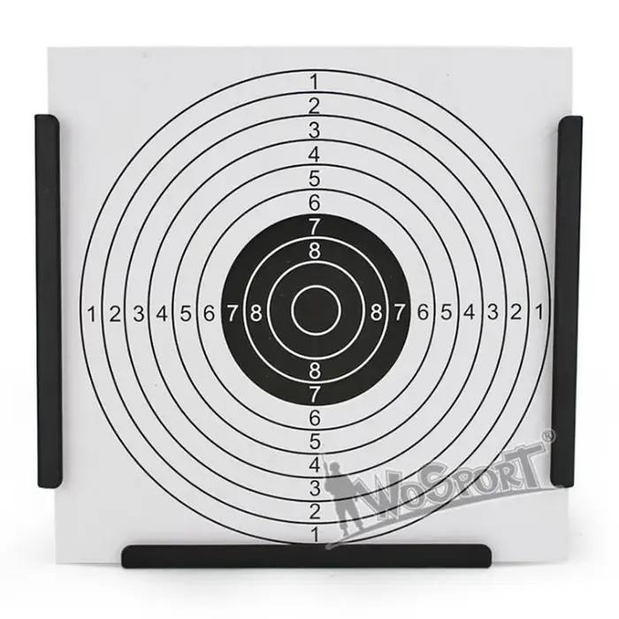 Support de cible de tir pour fusil à air comprimé de 14 cm avec piège à billes et 100 papiers