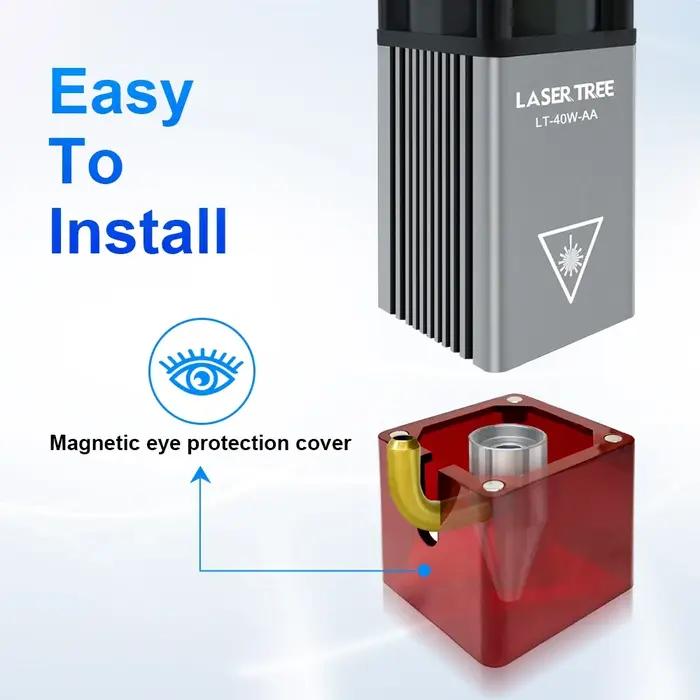 Module Laser arbre Laser 5W 10W avec tête de gravure Laser à assistance pneumatique tête Laser à lum