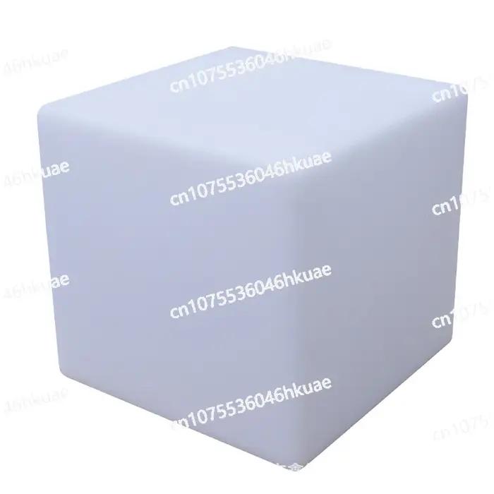 Tabouret carré lumineux solaire imperméable extérieur, meubles lumineux photovoltaïques KTV