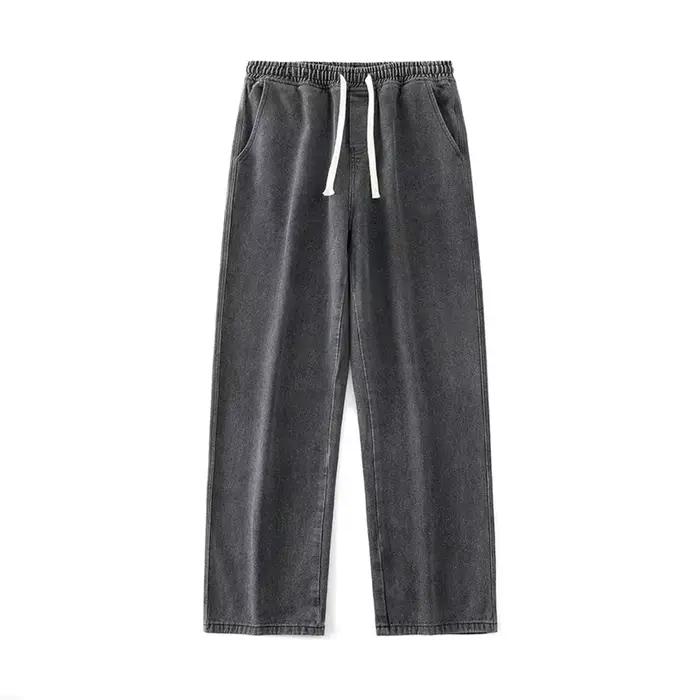 Nouveau Streetwear jean ample hommes Style coréen mode ample droit pantalon à jambes larges hommes m