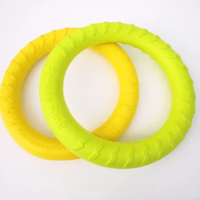 Anneau de dressage pour chien taille moyenne grande résistant caoutchouc jaune orange vert pour chiens intelligentes occasions spéciales