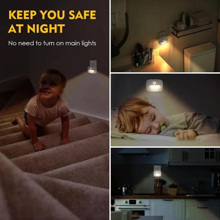 LED veilleuse ue Plug In capteur de mouvement intelligent lumière 220V applique pour maison allée WC