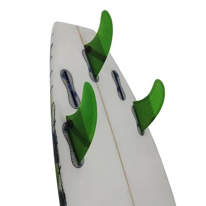 Ailerons de planche de surf M Tri Fins UPSURF FCS 2, taille G5, lot de 3, en fibre de verre nid d'ab