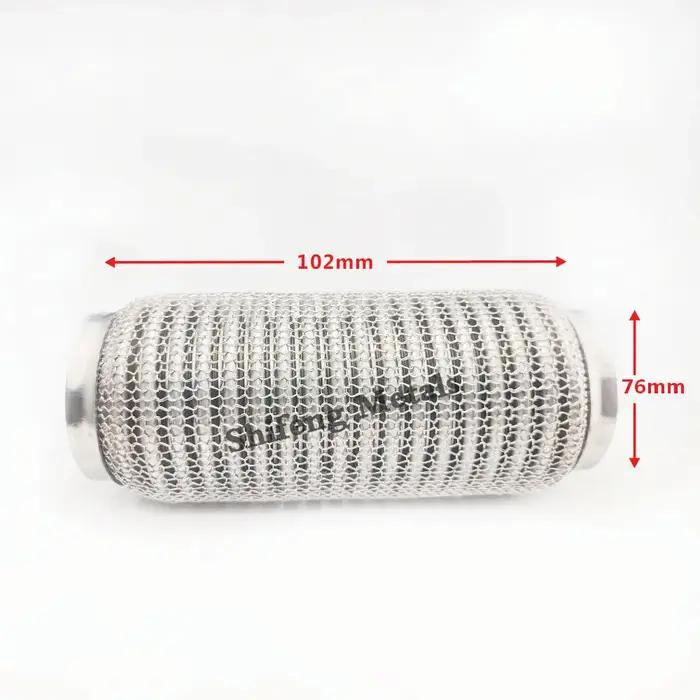 Longueur 102mm acier inoxydable 304 tuyau flexible Tube d'échappement soufflet coupleur flexible ave