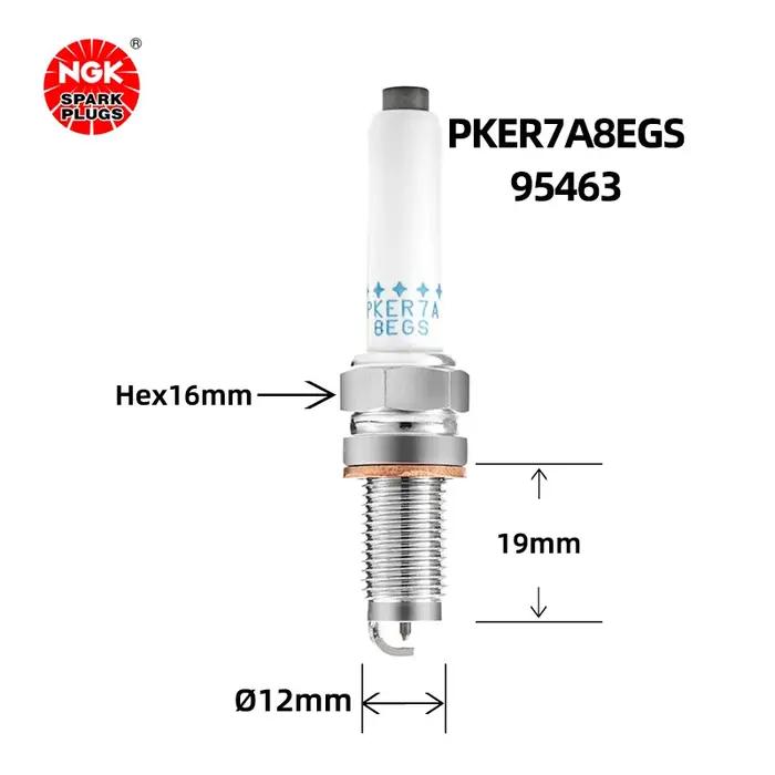 La bougie d'allumage Double platine NGK PKER7A8EGS 95463 convient pour Bora Golf Sagitar POLO Lamand