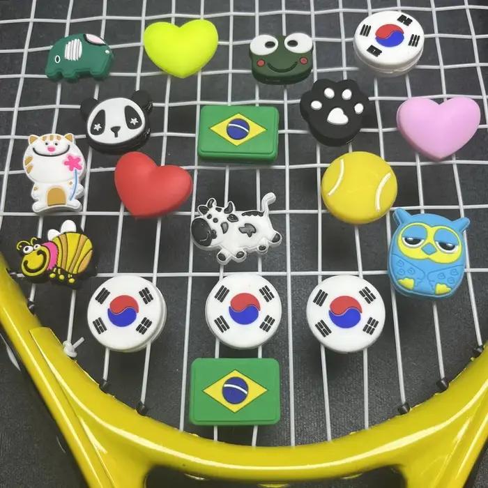 5/10 pièces/lot amortisseurs de vibrations de Tennis raquette de Tennis en forme de coeur Anti-Vibra