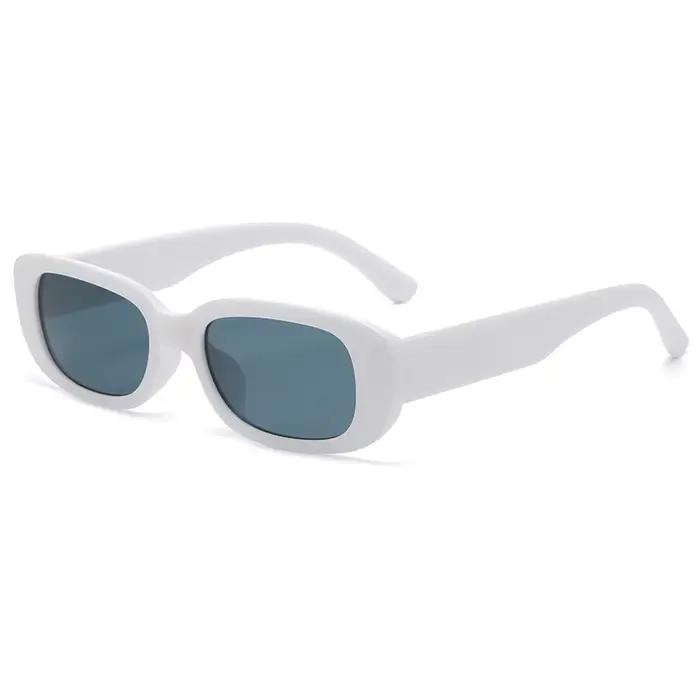 Lunettes soleil rétro vintage petit rectangle UV400 pour femme homme été plage voyage