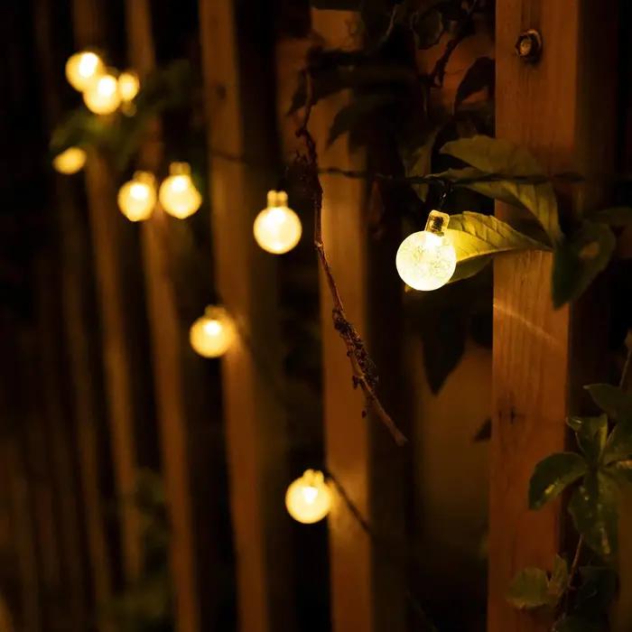 Guirxiété Lumineuse Solaire en Clip pour Décoration Extérieure, 200 LED, Étanche, Feston, Lumière Dé
