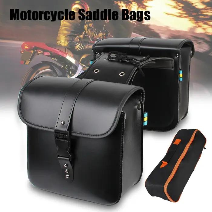 Sacs de selle de moto rétro, pochette mallette de rangement, valise de réservoir de bagages latéraux