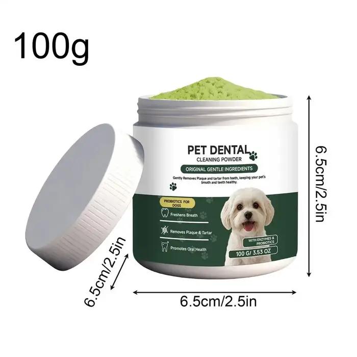 Poudre Nettoyante pour Dents de Chien Sans Brosse – Nettoyant Quotidien pour Chiots, Chatons et Chie