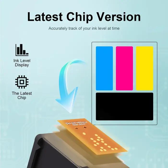 Cartouche 305 XL haute capacité, remplacement pour cartouche d'encre HP 305XL, noir et tricolore, compatible avec les imprimantes Deskjet / Envy