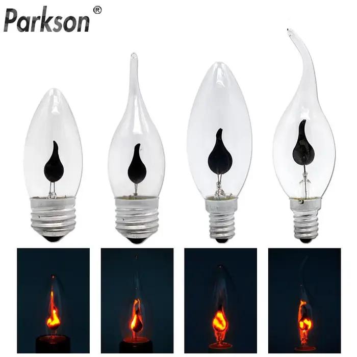 Vintage Edison E14 E27 Led ampoule bougie effet de flamme ampoule 3W AC220V maison pour décor éclair