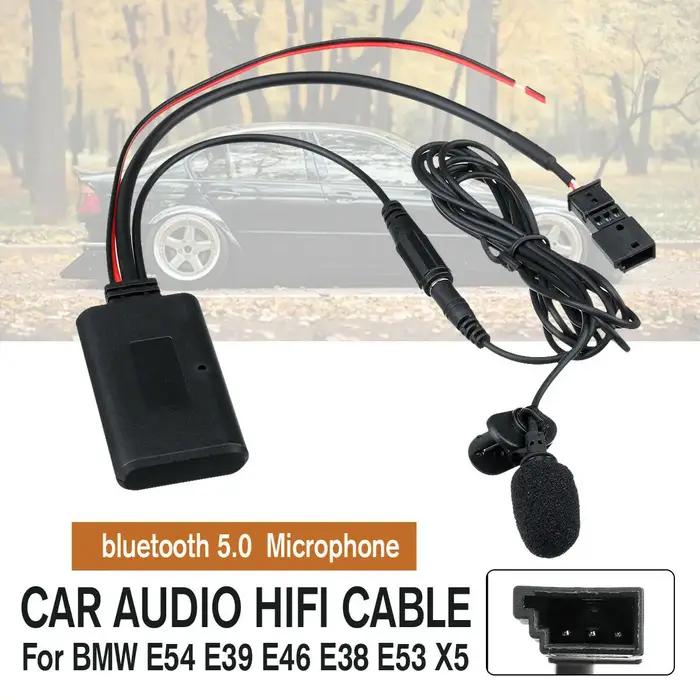 Microphone adaptateur de câble audio HIFI pour voiture, Bluetooth 5.0, 12V, BMW E54, E39, E46, E38,