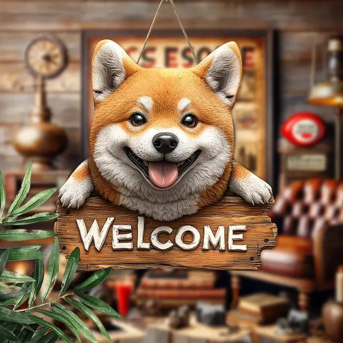 Panneau mural en bois 2D plat avec motif animal