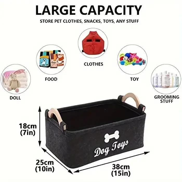 Boîte à jouets en polaire douce pour chiens rangement de jouets en peluche confortable pour animaux de compagnie occasions spéciales