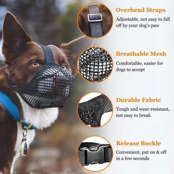 Muselière en maille respirante pour grand chien