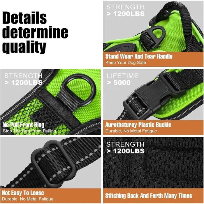 Harnais lumineux LED rechargeable pour chien gilet de sécurité pour promenade nocturne modes d'éclairage trois couleurs disponibles pour animaux de compagnie sécurité visibilité confort nocturne