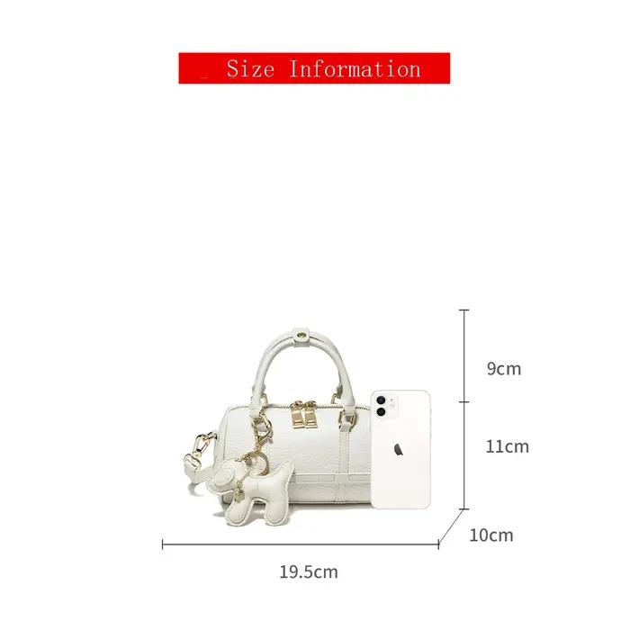 FOXER 2026 Nouveau Sac à Main Femme Tendance Sac Baril en Cuir de Vachette Texturé Sac Bandoulière D