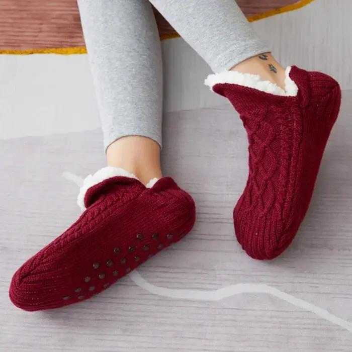 Chaussettes chaudes thermales homme pour chasse hiver - Chaussettes d'intérieur épaisses non glissantes