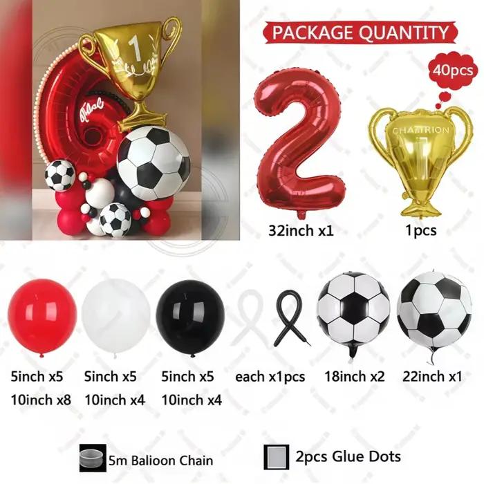 Ensemble de ballons de Football trophée doré