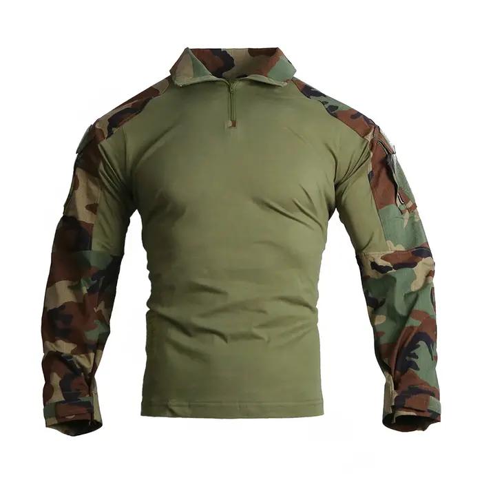 Chemise de combat tactique Emersongear hauts camouflage homme résistante à l'usure et au frottement activités plein air camouflage robuste polyester coton ajustement parfait
