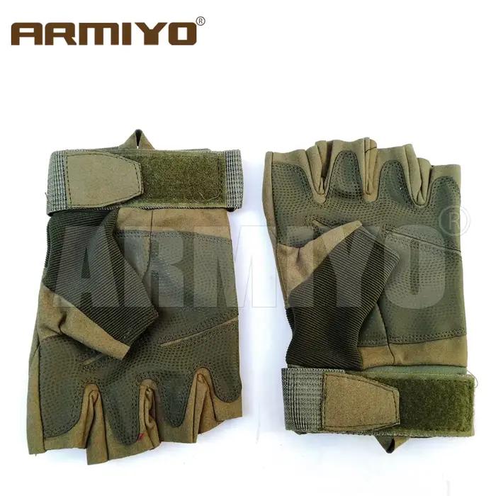 Gants tactiques demi-doigts Armiyo pour chasse pêche tir airsoft et sports outdoor