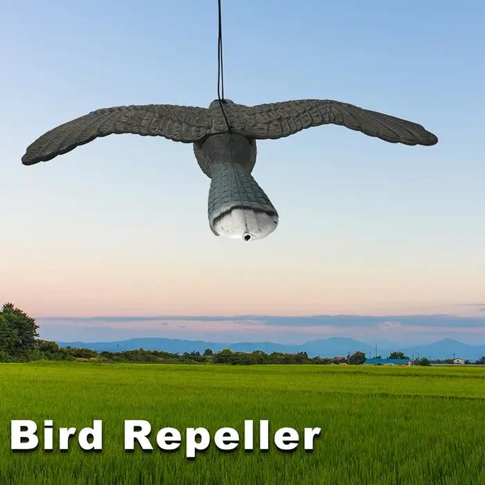 Dissuasif oiseaux en forme de faucon corbeau volant réaliste pour protection jardin clôture terrasse occassions spéciales