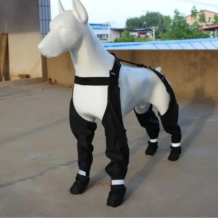 Chaussures réfléchissantes pour chiens bottes antidérapantes robustes et décontractées couleur unie sécurité visibilité nocturne occasions spéciales chiens