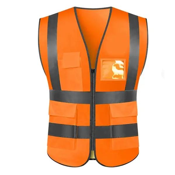 Gilet de sécurité réfléchissant pour femmes et hommes, haute visibilité, avec poches, fermeture écla