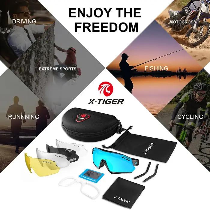 Lunettes de soleil polarisées pour hommes et femmes, cyclisme, vtt, Protection, sport, pêche, 5 lent