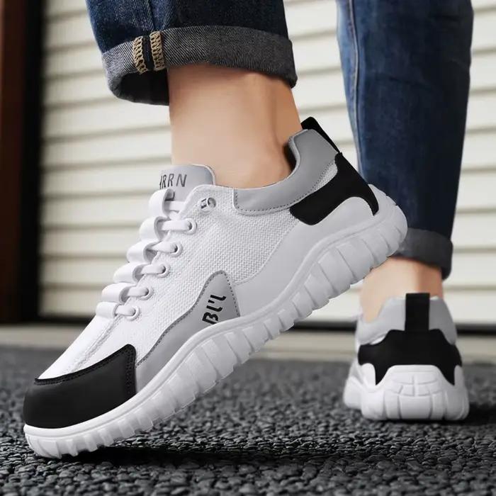 Chaussures pieds nus ELUVA à bout large pour hommes, baskets minimalistes en cuir synthétique, légères, ajustables, à enfiler, pour la marche