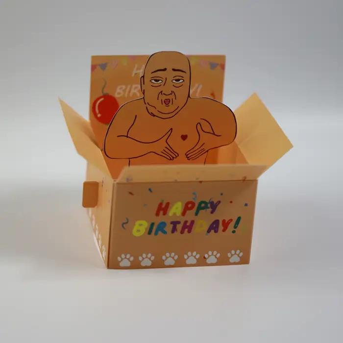Carte d'anniversaire Pop-Up drôle joyeux anniversaire, nouveauté de bureau mignonne, décoration de b