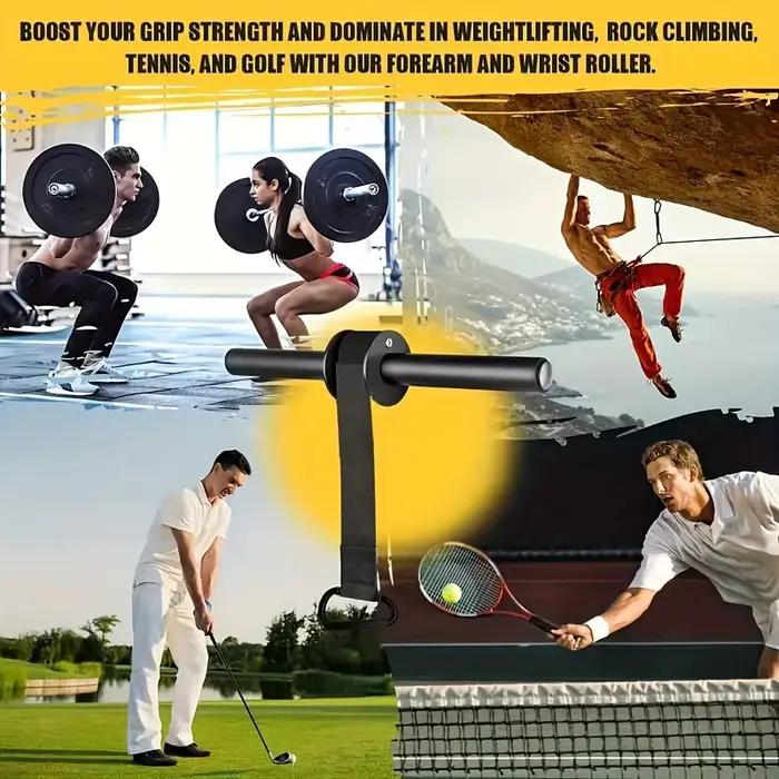 Renforceur de poignet et d'avant-bras en fer, bâton d'entraînement musculaire, équipement de force noir, taille universelle, équipement de sport de plein air