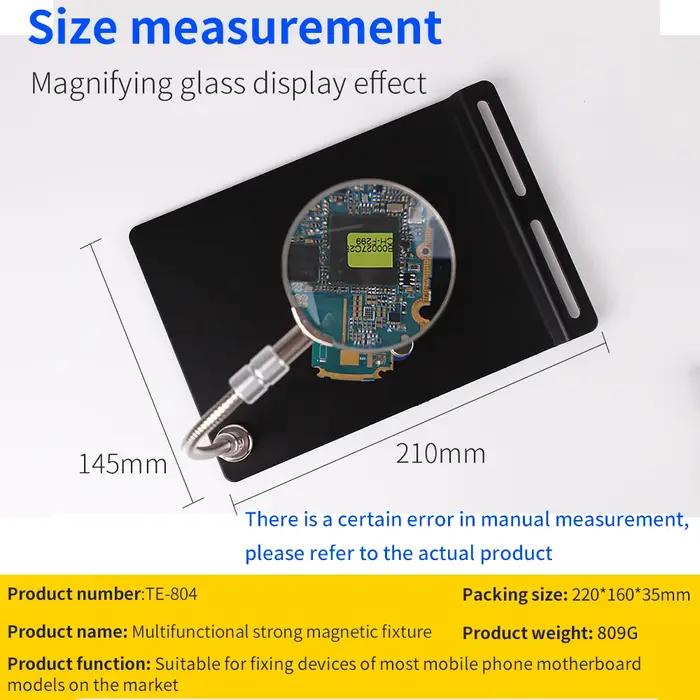 LUXIANZI-Main d'Aide à la Soudure, Carte PCB, Fiosphréinitialisation avec Base Magnétique 3X Loupe B