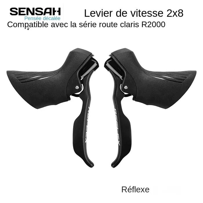 Manette de Vitesse SENSAH Compatible 2X8 2X9 2X11 Dérailleur Avant Aluminium pour Claris Sora Ultegra Occasions Spéciales Vélo Route