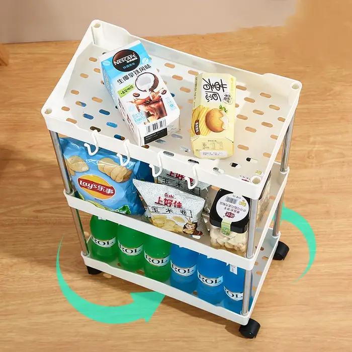 Étagère de rangement amovible à 3/4 niveaux pour espaces étroits chariot à roulettes étagère de salle de bain étagères de cuisine pour espaces étroits étagère de finition latérale