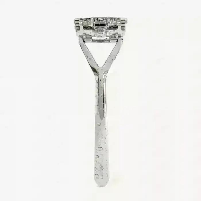 Artefact chauve de rasoir triple lame interchangeable (acier inoxydable)