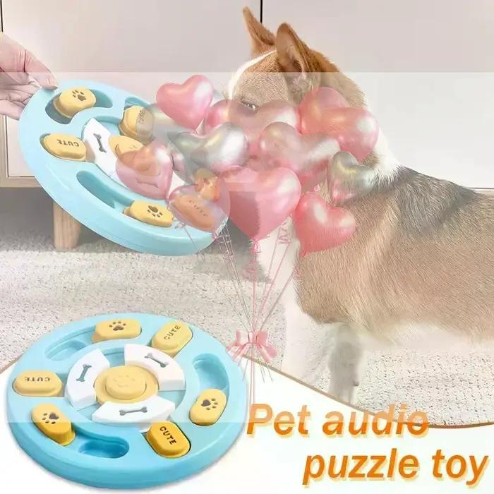 Jouets éducatifs sonores pour animaux de compagnie, bassin de nourriture lente pour chien, chat, jouet éducatif pour soulager l'ennui, jouet d'alimentation éducatif interactif