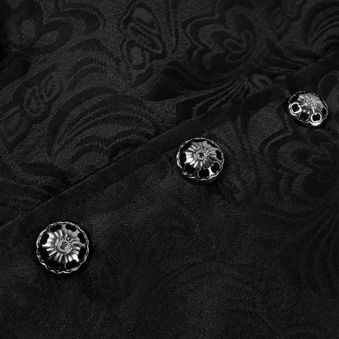 Gilet Vintage Steampunk en GlaGothique Noir pour Homme